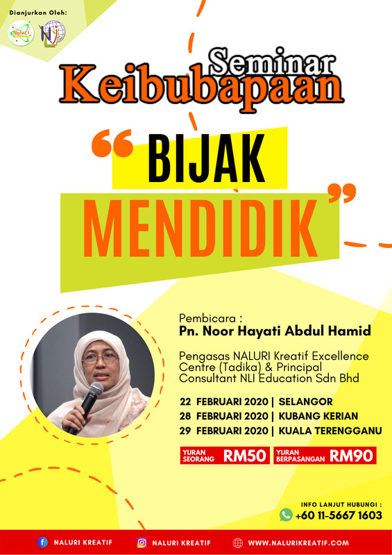 Parenting Seminar "Bijak Mendidik" Selangor & Kelantan