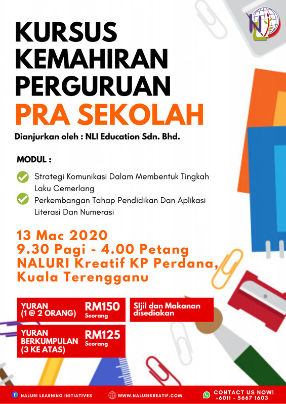 Kursus Kemahiran Perguruan Pra Sekolah, Kuala Terengganu 13 Mac 2020